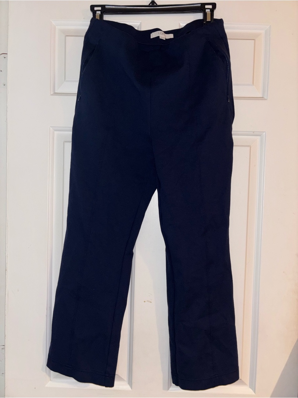 LOFT Navy Blue Straight-Leg Pants